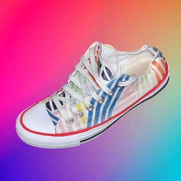 Converse Shoes - Unisex Converse All Star Pastel Rainbow Canvas Sneakers Size M 5 W 7